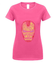 Load image into Gallery viewer, Iron Man Suit Head Logos T Shirt Top Tony Stark Marvel Superhero Avengers Hulk